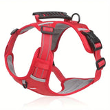 Reflective Dog Harness with Leash, No-Pull Vest Harness for Dogs, Adjustable Dog Vest with Handle, Walking Training Pet Harness xs size - Top-Down View