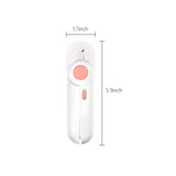 Pet Nail Clippers Set with LED Light and Safety Guard, Grinder for Cats & Small Animals, Clippers for Dogs, Pink - Front View