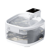 4.5L Smart Pet Water Fountain with Digital Display and Charging Cable – White Design - Front View