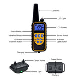 Advanced Remote Dog Training Collar with 99 Adjustable Levels,LCD Display,Beep,Vibration,and Shock Modes - Side View