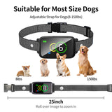 Smart Dog Training Collar with Beep, Vibration Modes, and 7 Adjustable Sensitivity Levels ,Upgraded Design with LCD Display - Front View