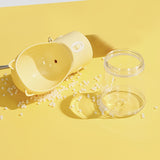 Portable Dog Water Bottle with Bowl Dispenser-500ml Yellow Pet Travel Cup, Leak-proof, One-Hand Operation - Front View