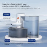 Smart Pet Water Dispenser - Tilted Design, Fresh Water Supply, Automatic Water Bowl for Cats and Dogs - Side View