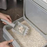 Top-Entry Cat Litter Box with Drawer-Enclosed Design, Easy Clean, Odor Control, Anti-Tracking Lid Pink - Front View