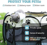 Portable Pet Playpen with Oxford Cloth, Foldable Octagon Dog & Cat Tent, Indoor & Outdoor Use  size 114*114*58cm - Front View