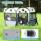 Portable Pet Playpen with Oxford Cloth, Foldable Octagon Dog & Cat Tent, Indoor & Outdoor Use  size 114*114*58cm - Top-Down View