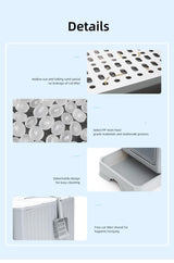 Top-Entry Cat Litter Box with Drawer-Enclosed Design, Easy Clean, Odor Control, Anti-Tracking Lid Purple - Top-Down View