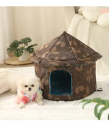 Outdoor Waterproof Cat House - Insulated, Weatherproof, Warm Shelter for Cats, Ideal for Winter Protection, Size: M 40*41cm - Front View