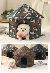 Outdoor Waterproof Cat House - Insulated, Weatherproof, Warm Shelter for Cats, Ideal for Winter Protection, Size: M 40*41cm - 45-Degree Angle