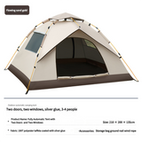 210*200*135cm Outdoor Family Instant Ultralight Portable Folding Popup Waterproof Oxford Fiberglass Automatic Tent For Camping Events - Front View