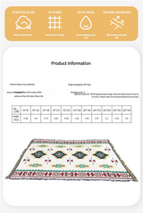 2pcs pack set 180*340cm Bohemian Picnic Blanket, Waterproof Camping Blanket, Outdoor Rug for Camping, Picnic, Beach - Side View
