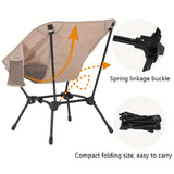 black and khaki set of portable, comfortable and perfect camping chairs - Top-Down View