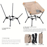 black and khaki set of portable, comfortable and perfect camping chairs - Rear View
