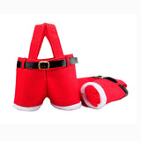 6pcs Big one Christmas Decoration Supplies, Christmas Pants, Gift Bags, Small Pants Candy Bags, Tote Bags, Wine Bottle Sets, Coke Bags - Front View