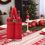 6pcs Big one Christmas Decoration Supplies, Christmas Pants, Gift Bags, Small Pants Candy Bags, Tote Bags, Wine Bottle Sets, Coke Bags - 45-Degree Angle