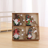3 boxe style a set New Christmas Decorations, Small Wooden Pendants, Christmas Tree Decorations, 12 Wooden Box Packaging Pendants - Front View