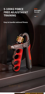 Hand Grip Strength Trainer (3 Colors, Adjustable Resistance) - Rear View