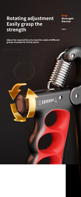 Hand Grip Strength Trainer (3 Colors, Adjustable Resistance) - Close-Up Angle