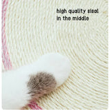 Green Frog Cat Scratcher Bed - Sisal Scratch Pad with Fun Animal 40*40*10cm - Side View