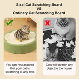 Pink Pig Cat Scratcher Bed - Cute Animal Design Sisal Pad for Scratching & Resting 40*40*10cm - Top-Down View