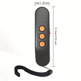 Compact Ultrasonic Dog Training Remote - Handheld Anti-Bark Device with LED and Adjustable Strap - Side View