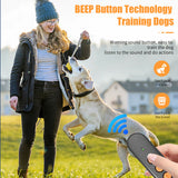Compact Ultrasonic Dog Training Remote - Handheld Anti-Bark Device with LED and Adjustable Strap - Top-Down View