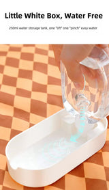 Portable Pet Food Storage Box - 90g Capacity, Travel-Friendly Design for On-the-Go Feeding 2 PCS (Yellow+Blue) - Top-Down View