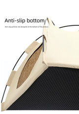Outdoor Cat House,Pet Tent -Windproof and Dustproof Shelter for Small Pets, Grey, Size: M  40*40*37cm - 45-Degree Angle