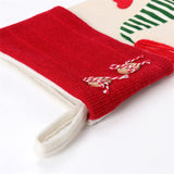 Christmas Gnome Stocking with Red Striped Hat and Decorations - Holiday Decor (3 pieces) - Side View