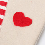 Christmas Gnome Stocking with Red Striped Hat and Decorations - Holiday Decor (3 pieces) - 45-Degree Angle