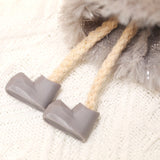 Winter Angel Ornament with Gold Glitter Wings and White Scarf - Christmas Tree Hanging Decoration 15*9 cm Grey colour (5 pieces) - Side View