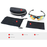 Multifunctional Cycling Glasses - Windproof and UV Protection Sports Eyewear  Black - 45-Degree Angle