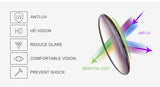 Black Frame Sports Sunglasses with Dark Polarized Lens | UV400 Protection & Sleek Design - Front View