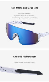 Black Frame Sports Sunglasses with Dark Polarized Lens | UV400 Protection & Sleek Design - Side View