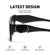 Tortoiseshell Oversized Sunglasses | UV400 Retro Chic Eyewear for Women - Top-Down View