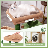 Cactus Cat Tree with Condo and Hammock - Front View