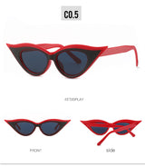 Retro Cat-Eye Sunglasses - Stylish Red Vintage Frames for Women - Front View