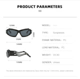 Futuristic Sports Wrap Man Sunglasses - Bold Silvery Frames with UV Protection - 45-Degree Angle
