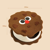 Adorable Cookie-Shaped Cat Bed - Cozy and Playful Pet Hideout (50x20 cm) - 45-Degree Angle