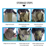 Outdoor Camping Hammock with Mosquito Net - 240x100cm Lightweight Portable Hammock Single - Front View