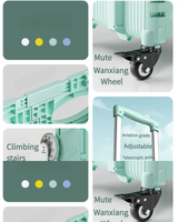Foldable Rolling Storage Cart with Telescopic Handle - Large Capacity, Portable Utility Box  45L white - Top-Down View