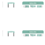 Foldable Rolling Storage Cart with Telescopic Handle - Large Capacity, Portable Utility Box  45L blue - Front View