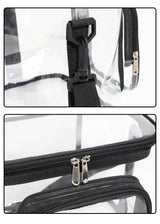Clear PVC Shoulder Bag - Transparent Travel and Stadium-Approved Tote with Zipper(Gray) - Top-Down View