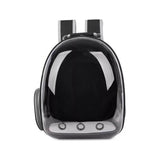 Black Pet Carrier Backpack with Transparent Window 33*18*42cm - Front View
