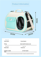 Yellow Colors Pet Carrier Backpack, Breathable Cat Carrier Backpack with Transparent Window, Airline Approved Dog Backpack Carrier for Small Dogs and Cats, Travel Hiking Camping - Front View