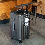 Smart Hard-Shell Luggage with USB Charging Port & Cup Holder - 20