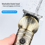 Vintage Electric Hair Trimmer & Multi-Grooming Kit with Multi-Length Attachments - Front View