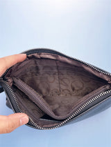 Women's Embossed Peacock Leather Wristlet Clutch - Elegant and Artistic Handbag 23*12*2cm - Top-Down View
