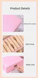 Luxury Jewelry Organizer Box - Elegant Multi-Compartment Storage Case (Green)23*17*8.8cm - Top-Down View