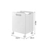 Foldable Laundry Basket with Wheels - Portable Rolling Hamper for Home Use 33*28*48cm White